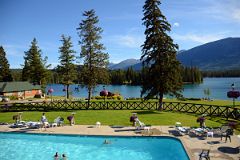 22 Jasper Park Lodge Swimming Pool With Lac Beauvert Beyond.jpg